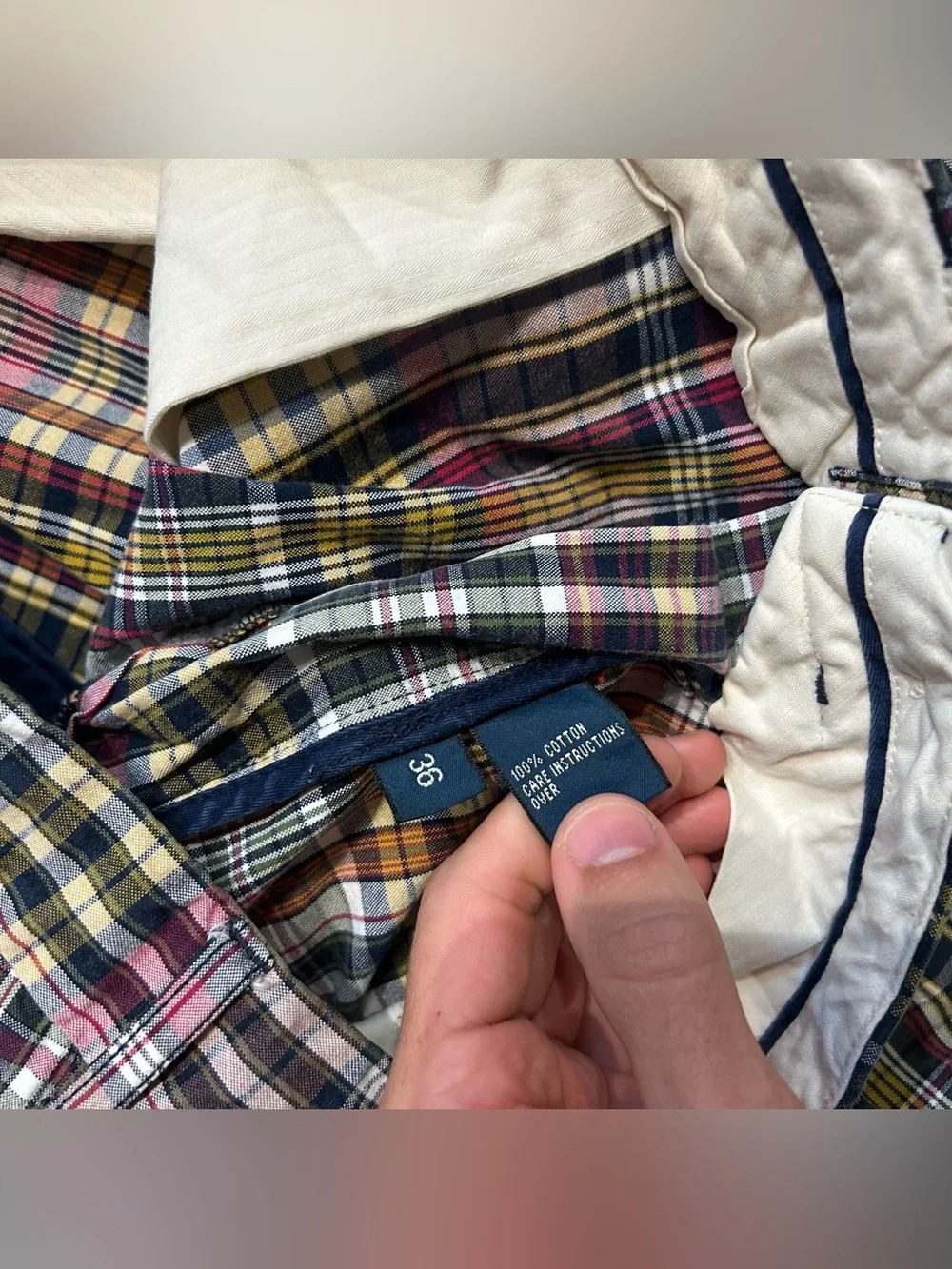Polo Ralph Lauren Shorts Madras Plaid Classic Fit Men’s 36x10 Preppy Casual